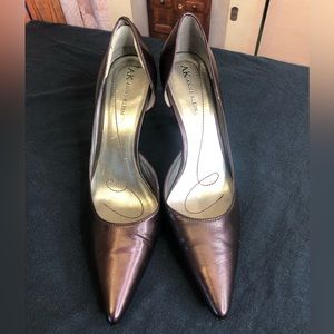 AK Annie Klein Closed Toe Leather Ankle High Heels